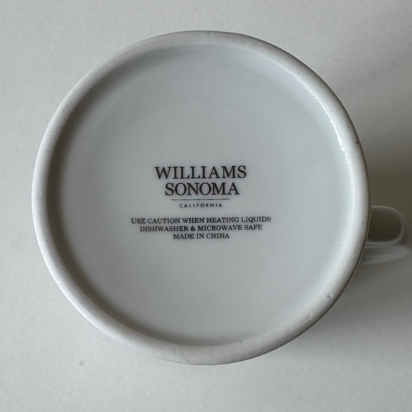 Williams Sonoma Monogram 'S' White Ceramic Mug with Gold Trim - Picture 3 of 5